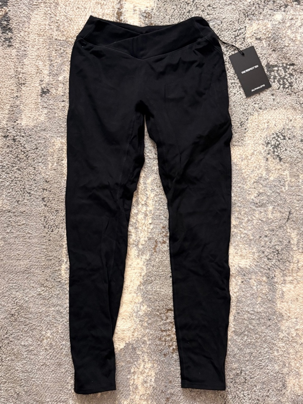 ALPHALETE Mid Rise Wrap Leggings Size L